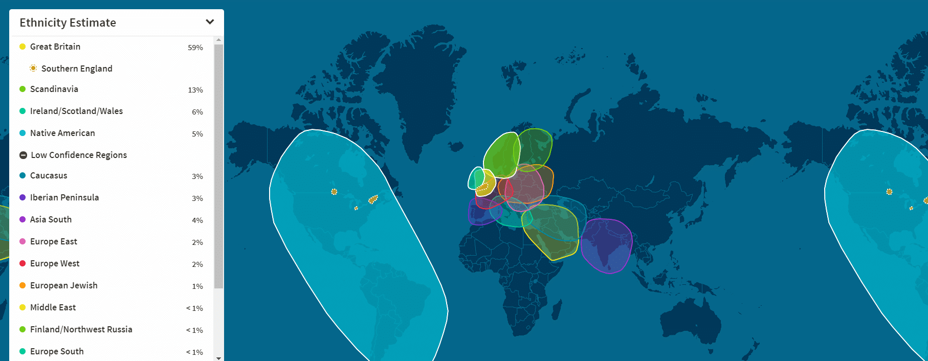 Ancestry DNA Ethnicity Estimate