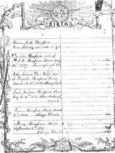 Beginner Genealogy Research Mistakes, page from a family bible