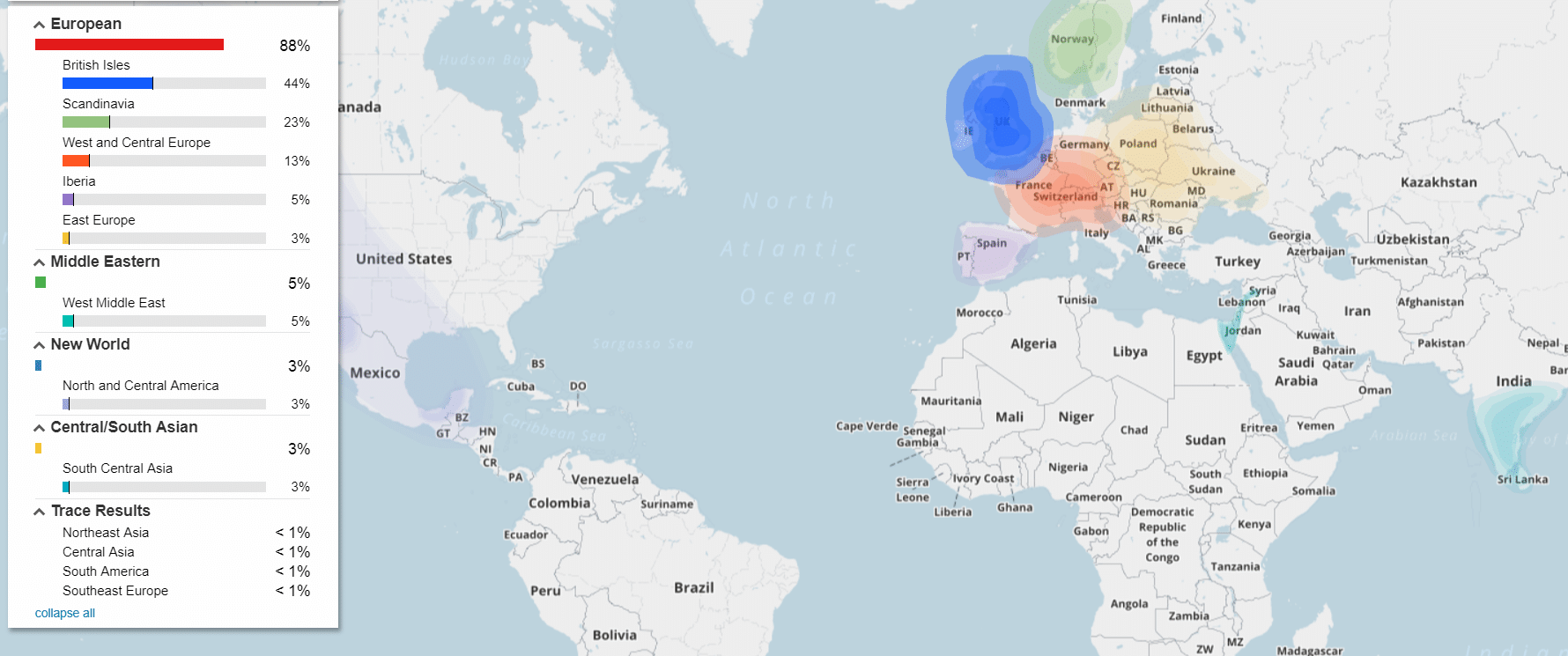 FTDNA DNA Ethnicity Makeup