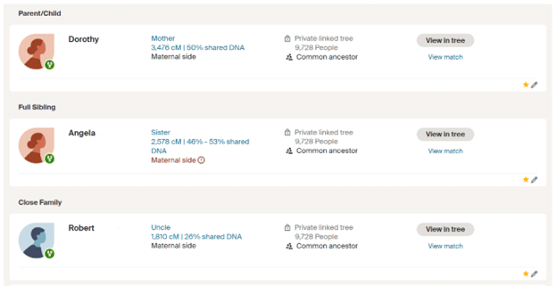 Ancestry DNA results screenshot