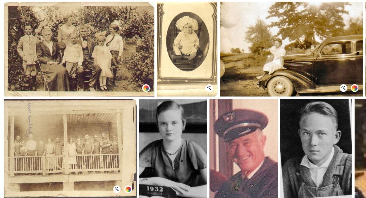 Photo gallery collage from MyHeritage