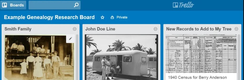 Trello for Genealogy Research and Family Tree Organization